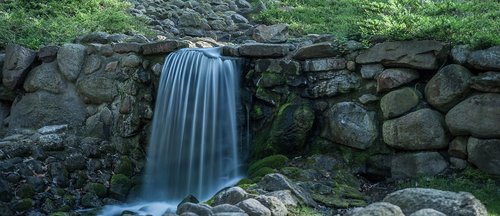 waterfall  soft water natural stone