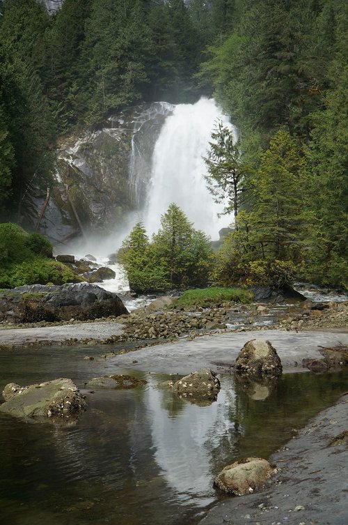 waterfall  british columbia  park