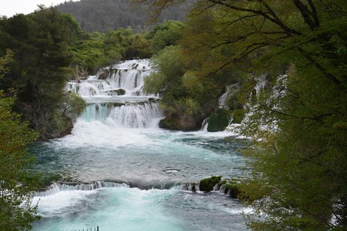 waterfall  landscape  nature