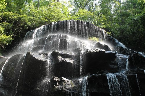 waterfall  water  nature