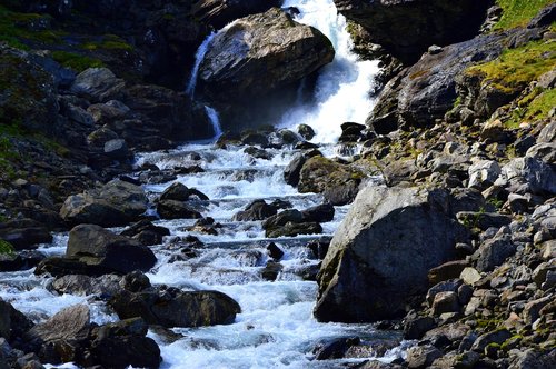 waterfall  river  rock