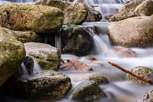 waterfall  rock  stones