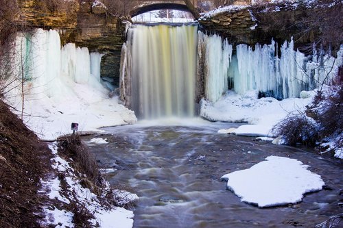 waterfall  winter  ice