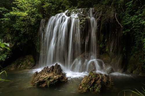 waterfall  water  landscape