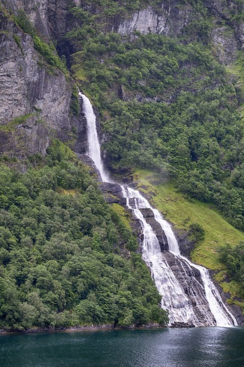 waterfall  fjord  norway