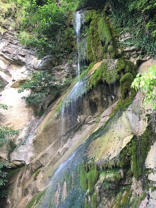 waterfall  summer  nature