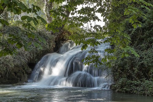 waterfall  river  nature