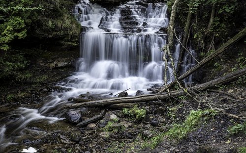 waterfall  scenic  nature