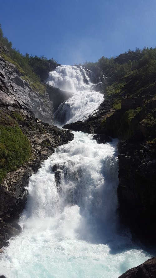 waterfall  fall  norway