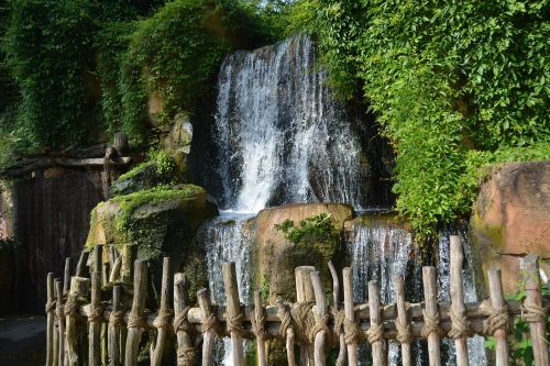 waterfall fence green