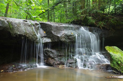 waterfall  nature  w