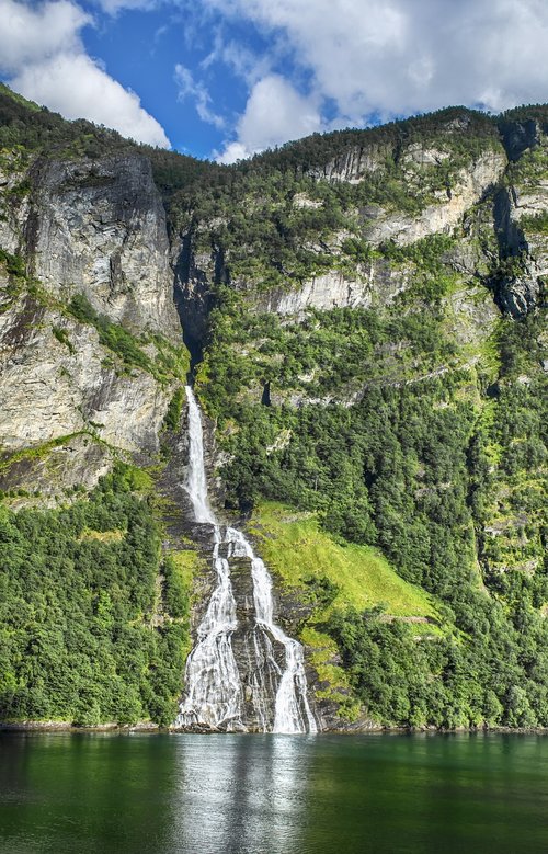 waterfall  fjords  norway