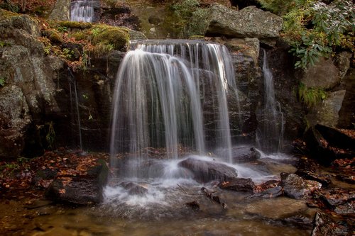 waterfall  water  rocks