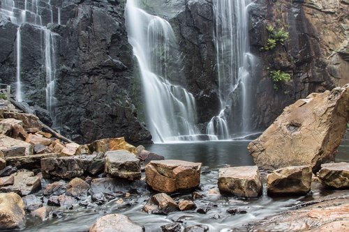 waterfall  nature  water