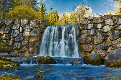 waterfall  bach  water