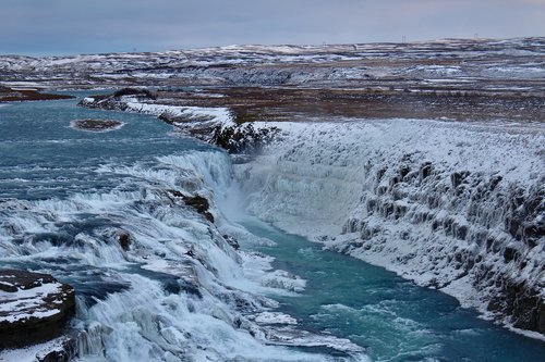 waterfall  iceland  landscape