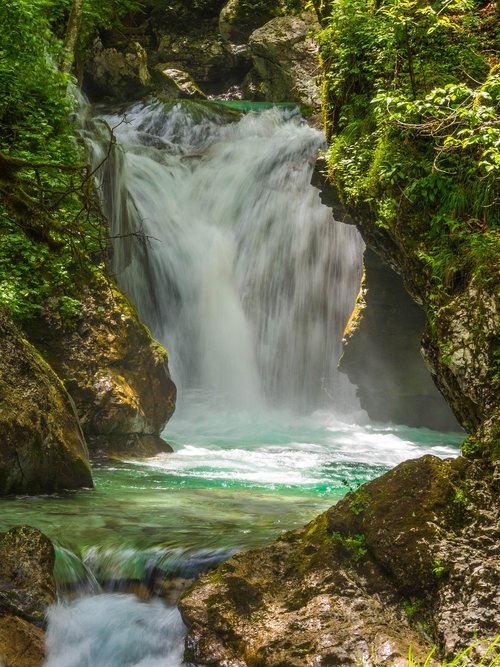 waterfall  slovenia  nature