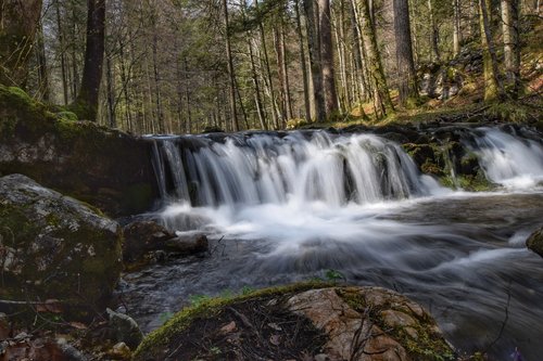 waterfall  water  nature