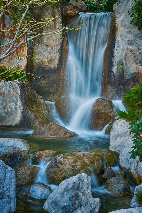 waterfall  water  nature