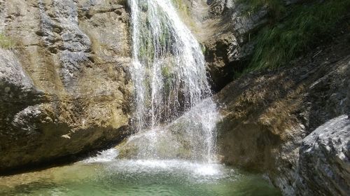 waterfall water mountains