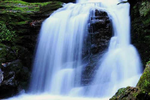 waterfall river flowing water