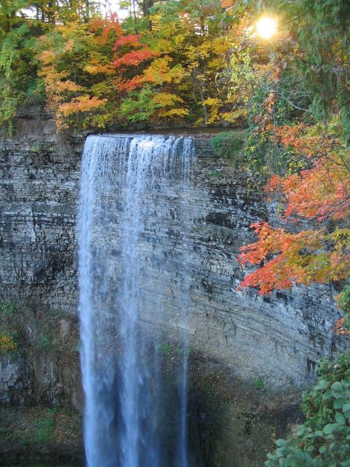 waterfall autumn fall