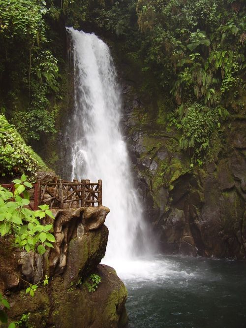 waterfall costa rica rainforest