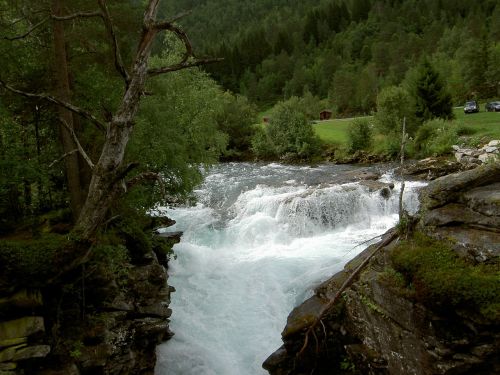 waterfall water cascade