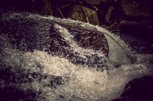 waterfall stones mountains