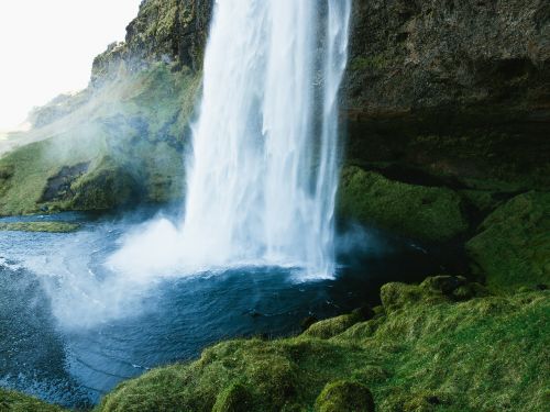 waterfall iceland water