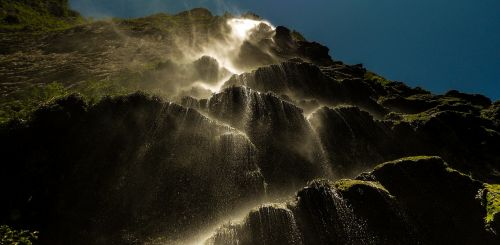 waterfall water rocks