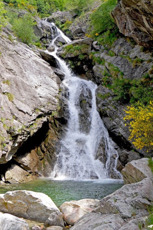 waterfall nature landscape