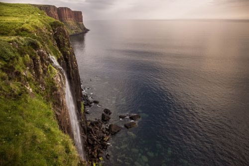 isle of skye waterfall sea