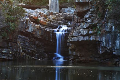 waterfall lagoon beach