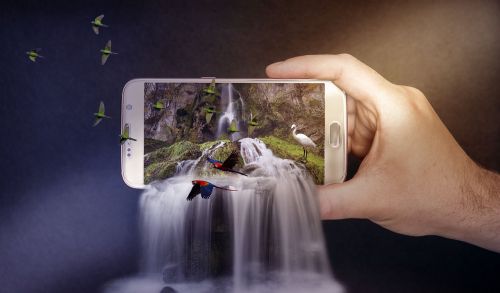 waterfalls phone smartphone