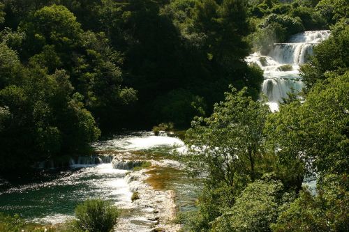 waterfalls rapids island of krk
