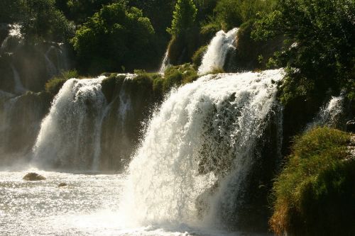 waterfalls rapids island of krk