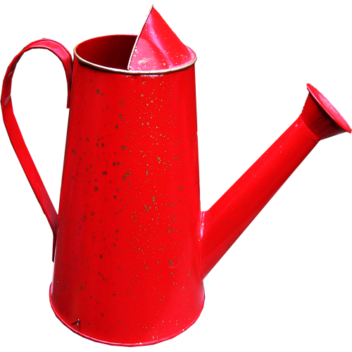 watering can red garden