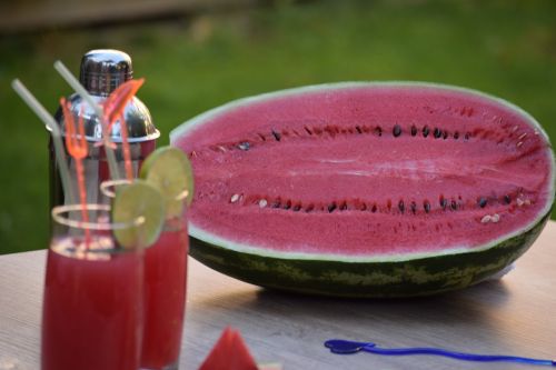 watermelon plate served