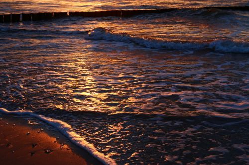 waters sunset ocean