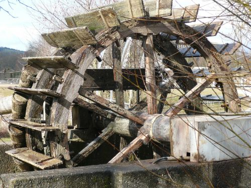 waterwheel old wood