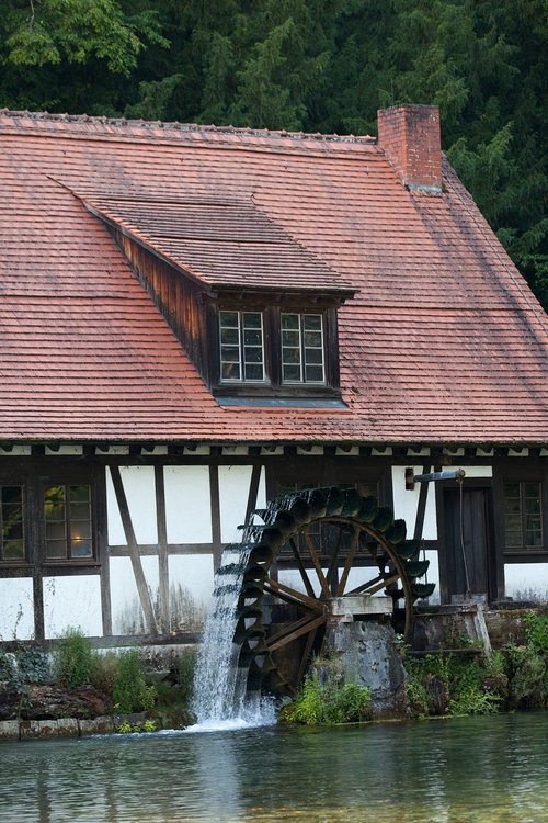 waterwheel  house  mill
