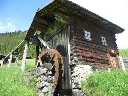 waterwheel water mill wood