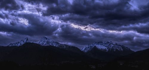watzmann sunset alpine