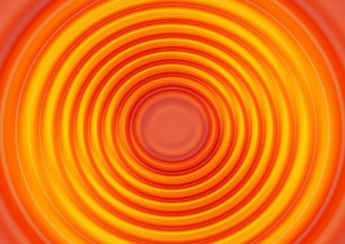 wave orange concentric