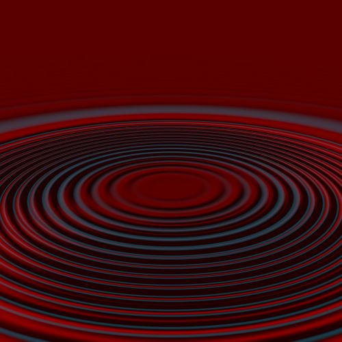wave red concentric
