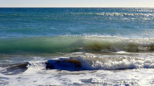 waves beach sea