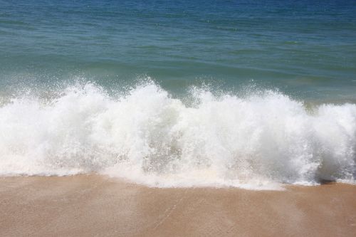 waves crashing ocean