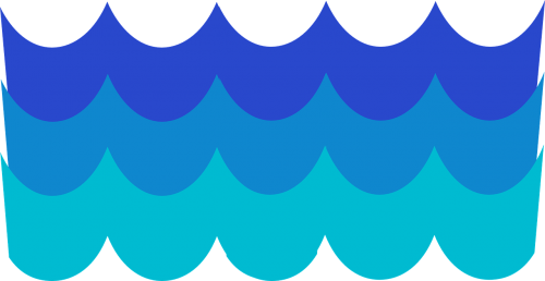 waves pattern blue