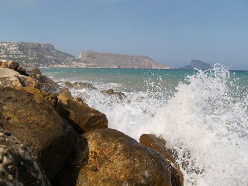 waves breakwater sea